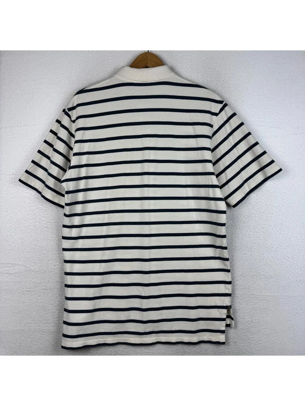 Vintage Polo Ralph Lauren Mens Large Striped Short Sleeve Shirt Made USA Hip Hop